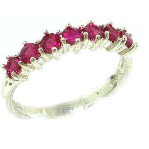 Sterling Silver Ladies Ruby Eternity Ring Sterling Silver Ladies Ruby Eternity Ring