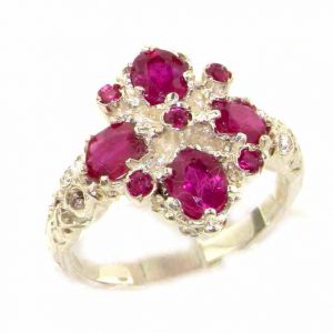 Sterling Silver Vibrant Ruby Ring